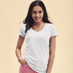 T-Shirt Mulher Branca - Iconic V-Neck